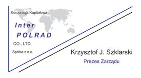 Korporacja Kapita�owa Inter POLRAD CO., LTD. Sp. z o.o. - Krzysztof Jacek Szklarski